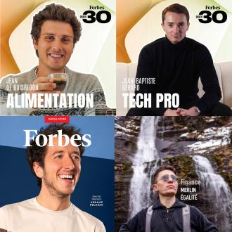 Quatre diplômés CentraleSupélec retenus dans la liste 30 Under 30 de Forbes France