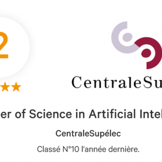 Classement Eduniversal Masters IA : notre MSc in Artificial Intelligence classé n°2 - CentraleSupélec