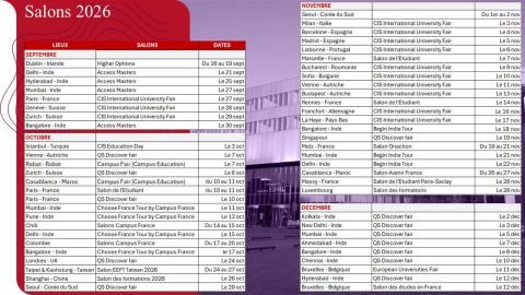 Salons CS 2026-2027
